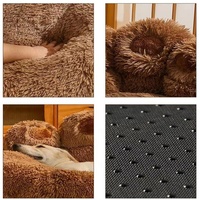 Coussins pour animaux de compagnie, design créatif en forme de patte d'ours, fausse fourrure douce, nid apaisant pour chien et chat