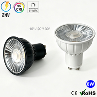 Spot LED GU10 intelligent Benory 24V 8W CRI95 PWM dimmable D50mm Loxone Tree GU10 KNX DALI pour maison connectée