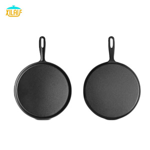 Giá tốt nhất Vòng đáy phẳng sắt Frying Pan Frying Pan Chảo gang Skillet Fry Pan không dính - Product Image 2