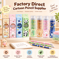 Ensemble de papeterie et de crayons à motifs de capybara de dessin animé, très populaire, pour l'école, les enfants, le dessin, le cadeau, la calligraphie, ensemble de crayons HB