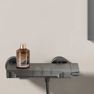 Juego de ducha de refuerzo para manija de baño montado en la pared Gun Grey split type set de Sistema de ducha simple
