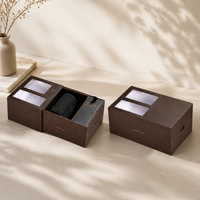 Boîte à tiroir personnalisée en carton rigide recyclable avec fenêtre transparente pour les ensembles cadeaux de chaussettes et de sous-vêtements