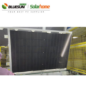 Bluesun Rotterdam Warehouse 450W Panel solar Europa Topcon Paneles solares bifaciales Todos los paneles solares negros - Product Image 4