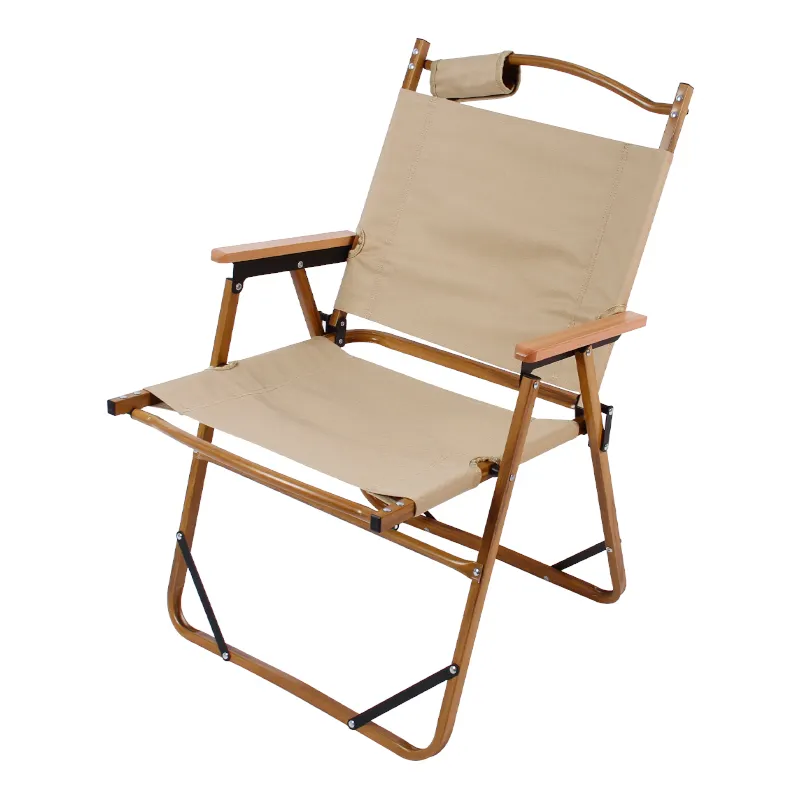 Chaise de plage en métal Kermit légère et pliable avec logo personnalisé fabricants de chaises de camping en forme de lune mobilier de plein air pour pique-nique randonnée