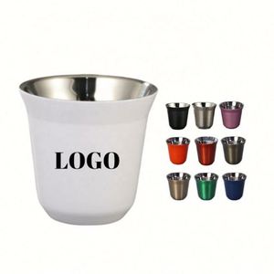 Verres à shot en acier inoxydable de 80 ml et 160 ml, tasses à expresso pour café chaud et bière froide, écologiques, avec logo personnalisé, vente en gros - Product Image 1