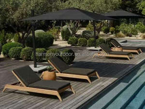 أريكة حديثة رخيصة في الفناء وحمام سباحة للحديقة من الخوص للاسترخاء للاسترخاء في الهواء الطلق سرير نهاري من الروطان للمنتجع - Product Image 4