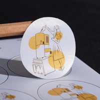 Autocollants en papier nacré, tailles et formes personnalisées disponibles, autocollants adhésifs haute brillance pour l'artisanat et l'emballage cadeau