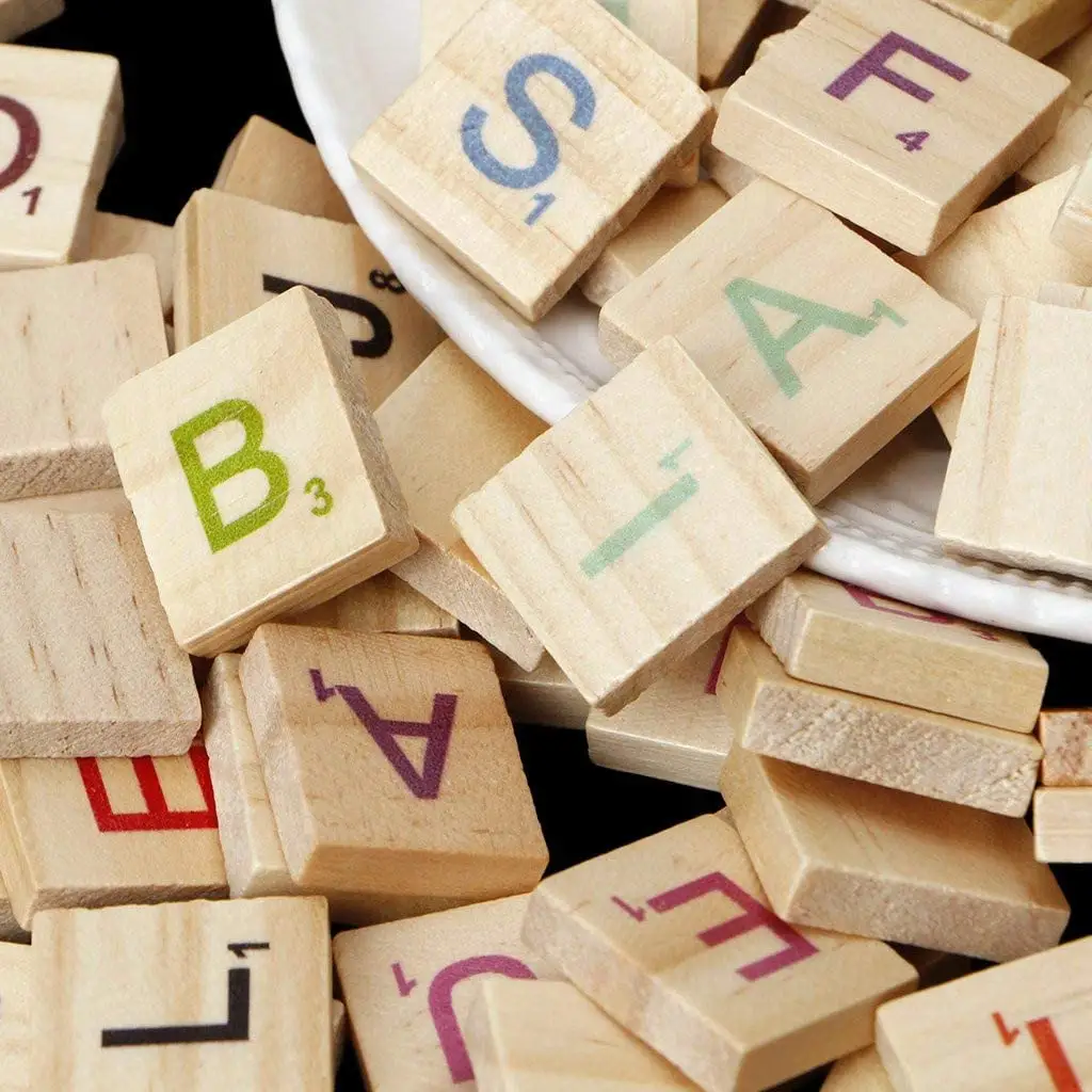 DIY 나무로 되는 기술 편지, 선물을 배우는 아이를 위한 자연적인 공백 미완성 나무로 되는 자본 알파벳 편지