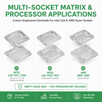 Kotak Pelindung Prosesor CPU PET Transparan Kustom untuk Intel LGA 775 1150 1151 1155 1200 Kemasan Pelindung OEM