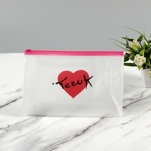 Clothing packaging zipper bags frosted transparent clothing self sealing bags