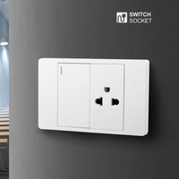 Prise murale modulaire de type 118, ports USB Type-A et Type-C, ultra-mince, matériau PC ignifuge, norme américaine industrielle IP22