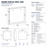 Boîte personnalisée en acrylique massif pour disques vinyles, cadre mural imprimé UV pour albums, étui de rangement pour collection musicale, décoration esthétique DIY