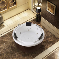 Spas Extérieurs de Luxe pour Hôtels, Baignoire Balnéo en Acrylique pour 3 Personnes avec Hydro Massage et Système Balboa