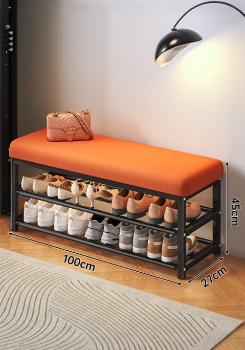 100 cm NOIR-ORANGE