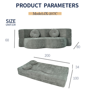 Canapé-lit sans armature en tissu mousse compressé pour salon et appartement, ensemble de canapés en boîte, gris, fabricant de meubles - Product Image 3