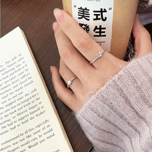 S925 Sterling Silver Star <b>Ring</b> For Women <b>Open</b> Design Fashionable Simple Jewelry Everyday Wear - Product Image 4