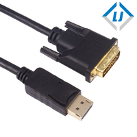 Câble de convertisseur professionnel DP vers DVI 1.0M DisplayPort mâle vers DVI-D câble adaptateur d'affichage 24 + 1pin mâle