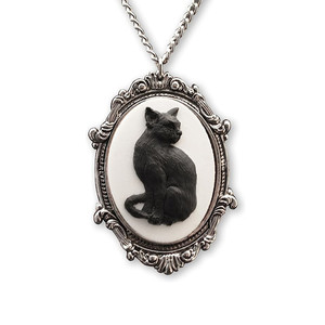 Othic-carry LACE at ameo, ecklace Or o ecken omen ashion Itch lternative eewelry ccccessories IFT OTH intage Cat ameo hoker - Product Image 5