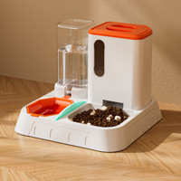 Fontaine à eau et distributeur automatique transfrontalier pour animaux de compagnie, grande capacité, conception 2-en-1, en plastique, pour chats et chiens