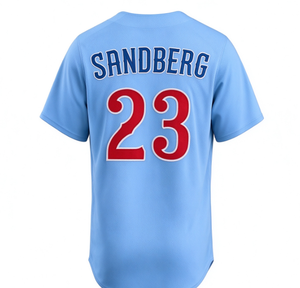 Maillot de baseball bleu clair pour hommes Cubs CROW-ARMSTRONG # 4 TUCKER # 30 SANDBERG # 23 SUZUKI # 27 SWANSON # 7 numéros de nom cousus courts - Product Image 3