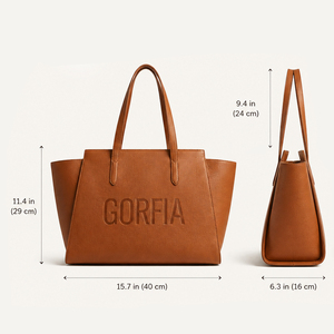 Bolso de Hombro de Cuero Vegano con Logotipo Grabado Personalizado, Gran Capacidad, Cierre Magnético - Product Image 6