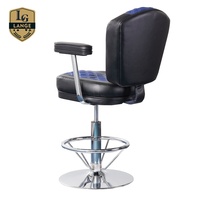 Chaise de jeu de casino réglable à base dorée avec dossier confortable pour les croupiers VIP et les joueurs aux tables de Baccarat Mahjong