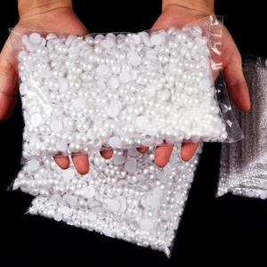 Perles plates en gros de 3, 4, 5, 6, 8, 10, 12 mm, 60 couleurs, perles AB, appliques de strass, demi-perles plates pour la décoration - Product Image 2