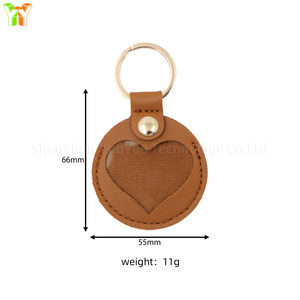 Portachiavi in pelle con stampa zampa di pelle per animali domestici con portachiavi carino portachiavi con ciondolo commemorativo per amanti di cani e gatti - Product Image 5