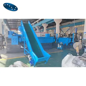 Aglomator mesin Granulator daur ulang plastik pendingin udara ABS Pvc Ldpe Hdpe PP PE mesin pembuat granule plastik daur ulang