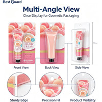 Emballage en blister personnalisé, boîte carrée transparente en plastique pour cosmétiques, étui vide pour poudre compacte et rangement de palette de fards à paupières
