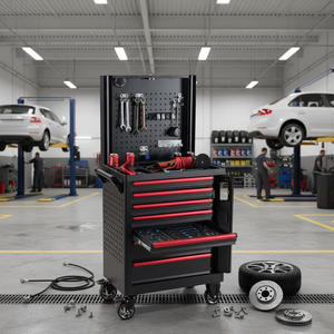 Chariot à outils roulant robuste en fer certifié ISO CE, capacité 350 kg, idéal pour garage et <span class=keywords><strong>atelier</strong></span> de réparation automobile, vente chaude, OEM/OBM - Product Image 3