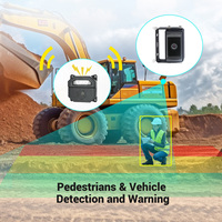 Cámara de Red de Alta Definición STONKAM 5MP 1080P IP69K, Resistente al Agua y a Impactos, con Advertencia de Seguridad para Excavadoras y Cargadoras de Ruedas