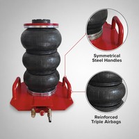 Cric pneumatique à double levier de 3 tonnes (6600 LBS) pour mécaniciens professionnels et garages – Conception compacte