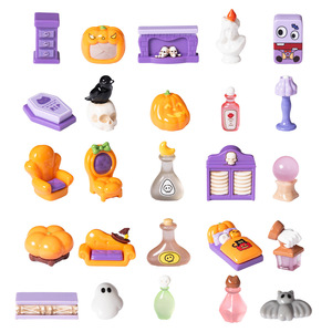 Ensemble de meubles pour maison de poupée Dp Halloween, décorations miniatures en résine à l'échelle 1:12 pour ornements de maison à faire soi-même - Product Image 2