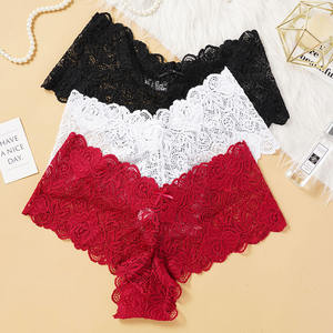 Culottes sexy en dentelle pour femmes, fabriquées en usine, avec taille basse et franges ajourées, confortables - Product Image 1