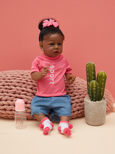 Regalo di capodanno giocattoli per bambole di moda africana bambole per bambini in vinile pieno <span class=keywords><strong>nero</strong></span> bambole per bambini - Product Image 4