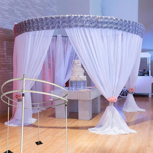 <strong>Wedding</strong> Roof Canopy <strong>Pipe</strong> Round 8ft <strong>Wedding</strong> Planer Flowers Decor Adjustable Height <strong>Circular</strong> Curved <strong>Pipe</strong> <strong>and</strong> <strong>Drapes</strong> for Events