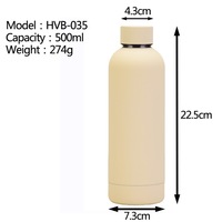 Botella de Agua Deportiva Yeway, Aislada al Vacío, de Acero Inoxidable, de Doble Pared, con Logotipo Personalizado, 500 ml