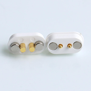 Белый, 5,08 мм, <span class=keywords><strong>2</strong></span>-контактный Магнитный соединитель ПОГО, пружинный латунный контактный нейлоновый корпус <span class=keywords><strong>2</strong></span>А, номинальный ток для зарядки - Product Image 2
