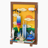 Bloques de Construcción de Plástico para Arquitectura Personalizada, Juego de Ladrillos MOC para Manualidades, Regalo para Niños y Adultos