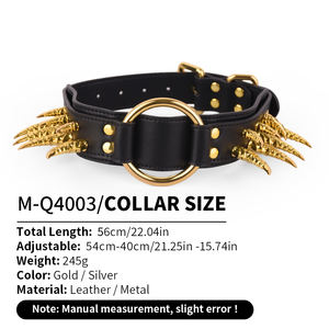 M-Q4003 뜨거운 판매 악마의 발톱 조정 가능한 복종 칼라 프리미엄 BDSM 가죽 칼라 커플 '섹스 토이 - Product Image 6