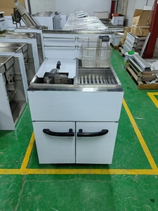 Friteuse professionnelle à gaz double bac avec contrôle de température - Friteuse à gaz sécurisée Campbon.ZH-4GF-2 - Product Image 2