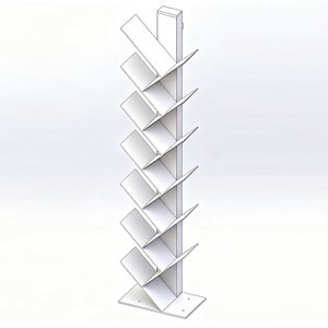 Cây hình đơn giản giá rẻ hẹp kệ sách kim loại kệ sách tiết kiệm không gian kệ sách - Product Image 4