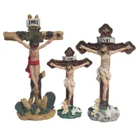 यीशु क्रूस सूली पर चढ़ाये जाने राल शिल्प गहने क्रिसमस के गहने ईसाई उपहार पवित्र वस्तुओं