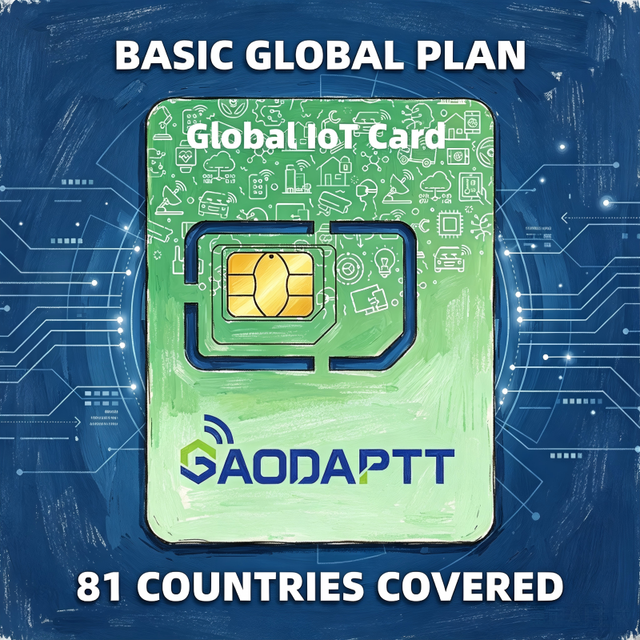 GaodaPTT Basic Plan IOT Sim Card 4G IOT Sim Card for Walkie Talkie PoC Two Way Radio Auto-Network Switching Global Connect