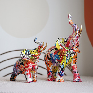 Decoración <span class=keywords><strong>de</strong></span> estilo europeo para sala <span class=keywords><strong>de</strong></span> estar, hogar y oficina: escritorio, mueble para TV, recibidor, artículos artísticos coloridos para bebés y madres - Product Image 2
