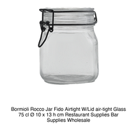 Pot en verre Fido 75 cl H 13 cm Ø 10 cm avec couvercle hermétique Bormioli Rocco