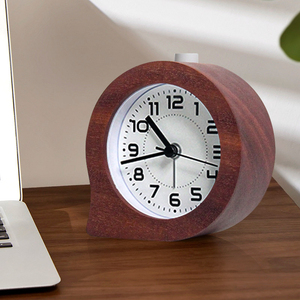 Emaf pin nhỏ hoạt động Cổ Điển Retro thời trang cũ yên tĩnh Vòng thạch anh Analog bàn Bàn báo động đồng hồ đầu giường với ánh sáng ban đêm - Product Image 2