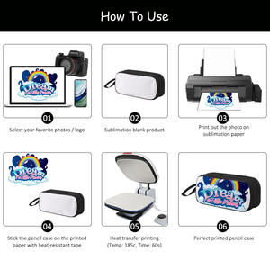 Estuche para Lápices Personalizado por Sublimación, Doble Capa, Poliéster 600D, Panel de Impresión Desmontable, 4 Colores, Bolsa para Material Escolar, Directo de Fábrica - Product Image 6