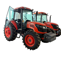 Digunakan untuk Traktor Pertanian 4WD 95HP Diesel Turbocharged dengan Gearbox 12-Percepatan, Kabin AC Tertutup untuk Lahan Sawah dan Lahan Kering